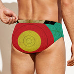 Grunge Bullseye Target Print Men's Swim Briefs