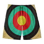 Grunge Bullseye Target Print Men's Swim Trunks