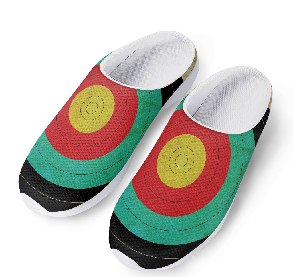 Grunge Bullseye Target Print Mesh Casual Shoes