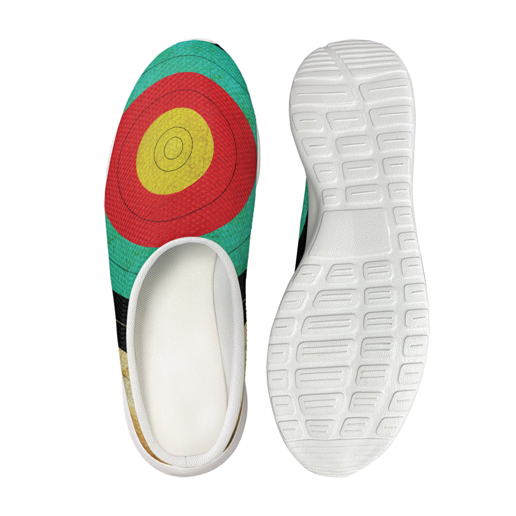 Grunge Bullseye Target Print Mesh Casual Shoes
