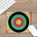 Grunge Bullseye Target Print Mouse Pad
