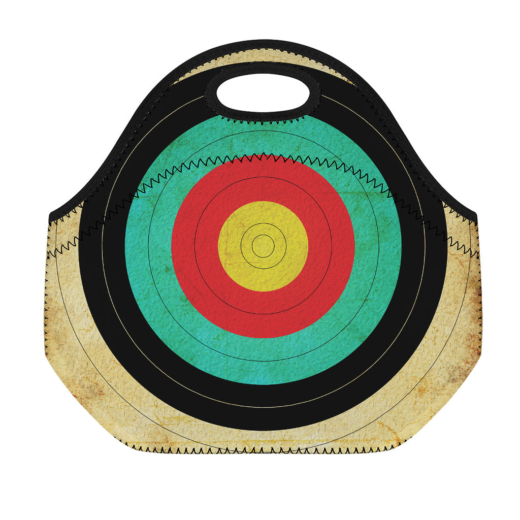 Grunge Bullseye Target Print Neoprene Lunch Bag
