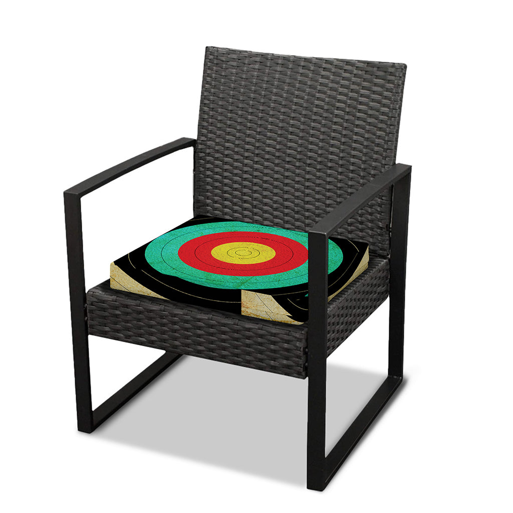 Grunge Bullseye Target Print Outdoor Seat Cushion Cover