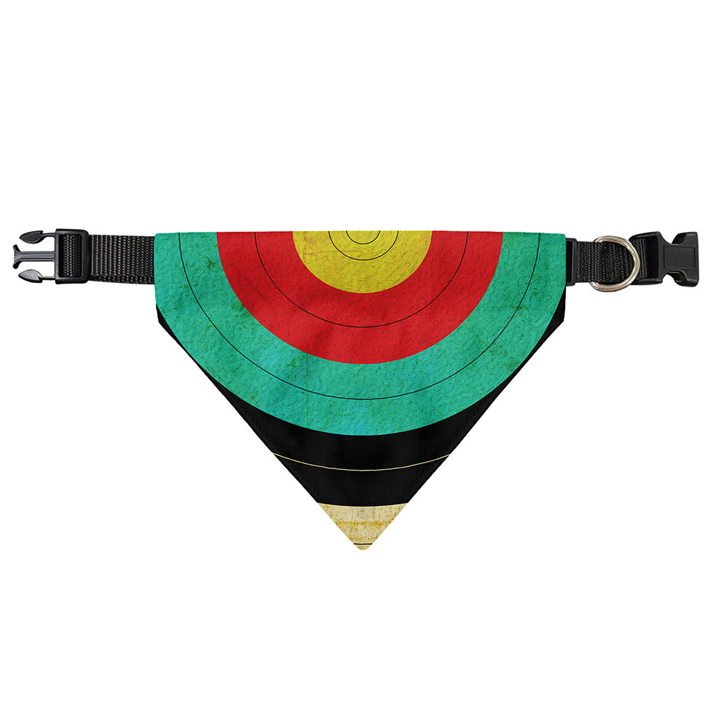 Grunge Bullseye Target Print Over The Collar Dog Bandana