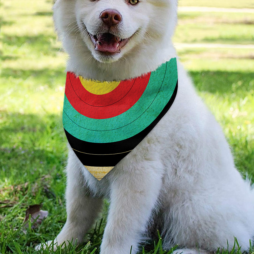 Grunge Bullseye Target Print Over The Collar Dog Bandana