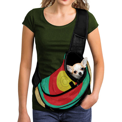 Grunge Bullseye Target Print Pet Sling Carrier