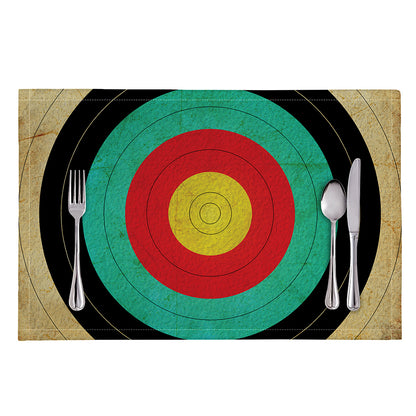 Grunge Bullseye Target Print Placemat