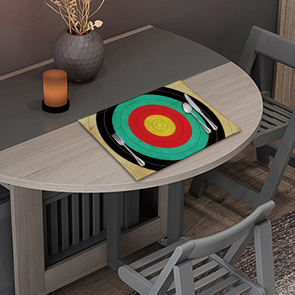 Grunge Bullseye Target Print Placemat