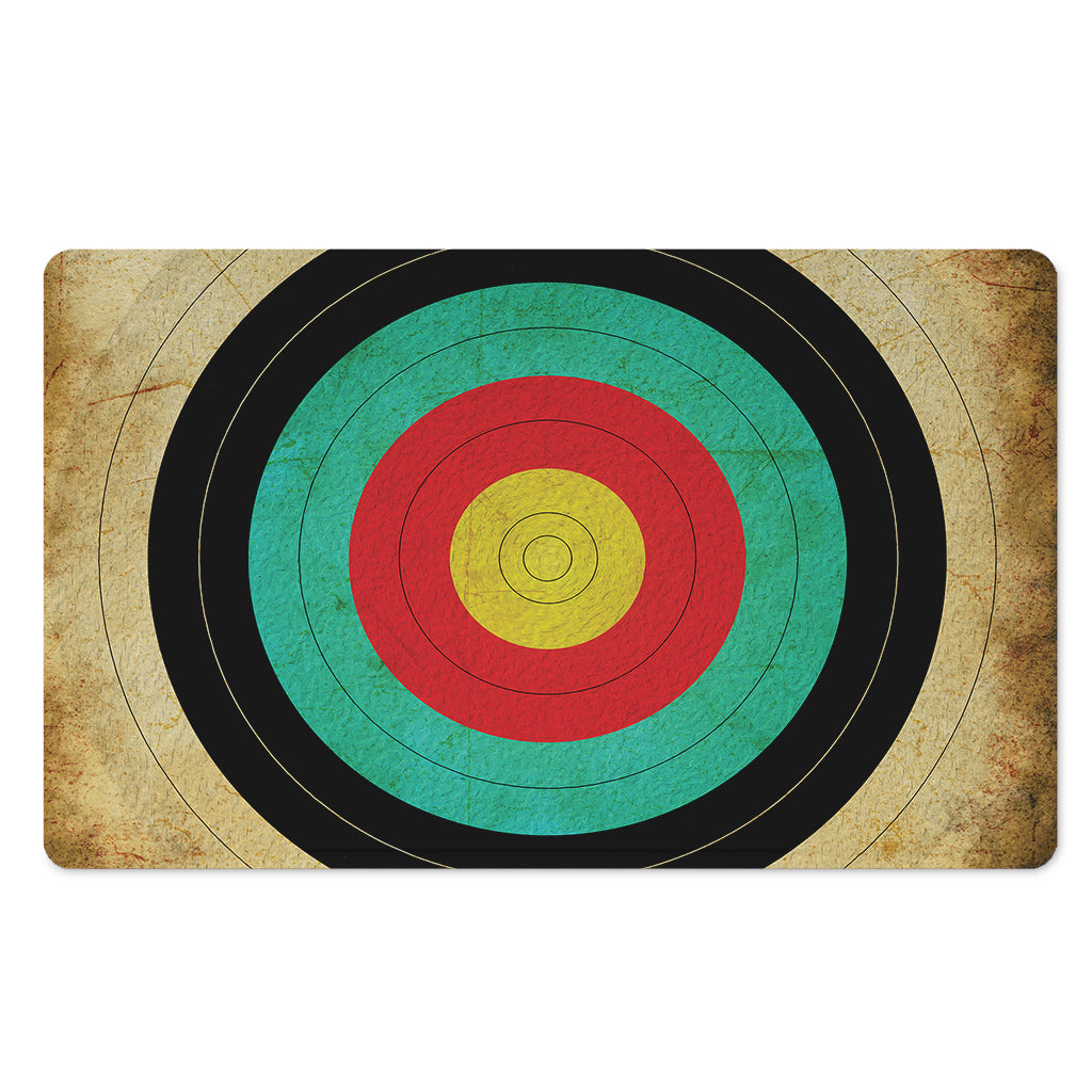 Grunge Bullseye Target Print Polyester Doormat