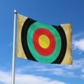 Grunge Bullseye Target Print Polyester Flag