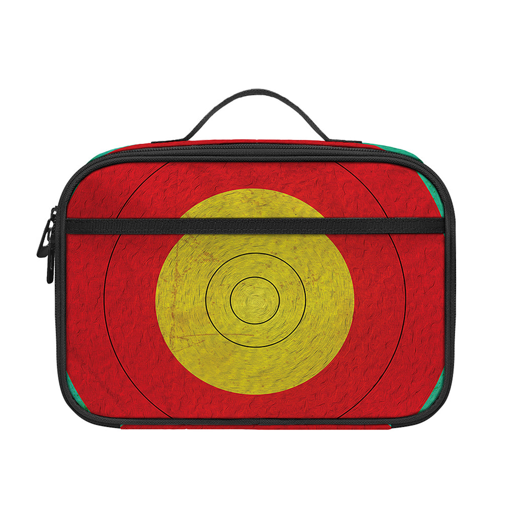 Grunge Bullseye Target Print Portable Lunch Bag