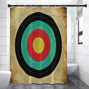 Grunge Bullseye Target Print Premium Shower Curtain