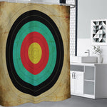 Grunge Bullseye Target Print Premium Shower Curtain