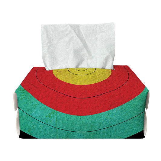 Grunge Bullseye Target Print Rectangle Tissue Box Cover