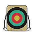 Grunge Bullseye Target Print Rectangular Crossbody Bag