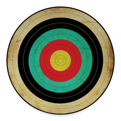 Grunge Bullseye Target Print Round Floor Mat