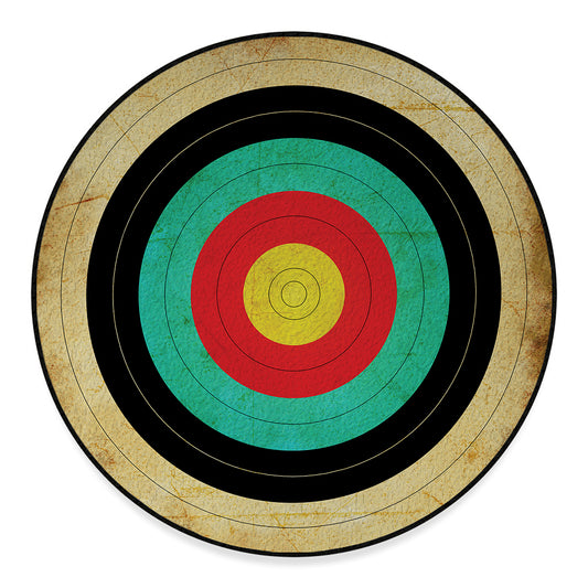 Grunge Bullseye Target Print Round Floor Mat