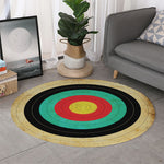 Grunge Bullseye Target Print Round Rug