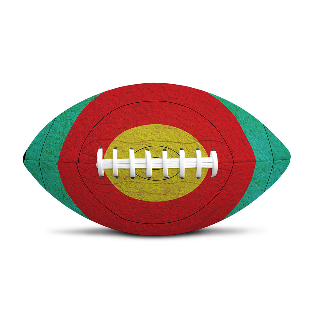 Grunge Bullseye Target Print Rugby Ball