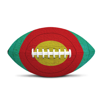 Grunge Bullseye Target Print Rugby Ball