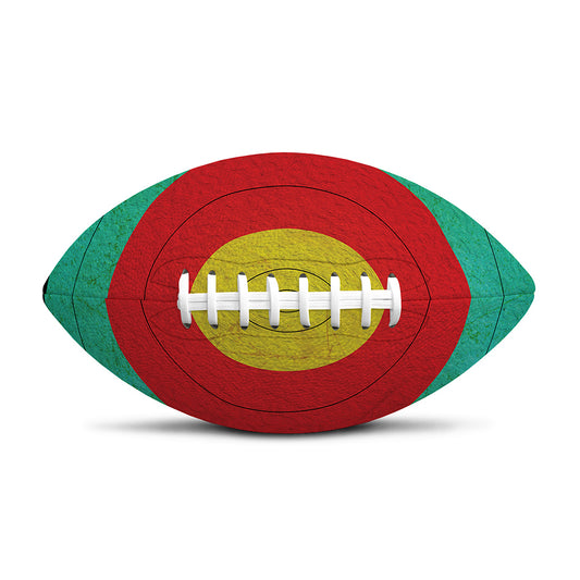 Grunge Bullseye Target Print Rugby Ball