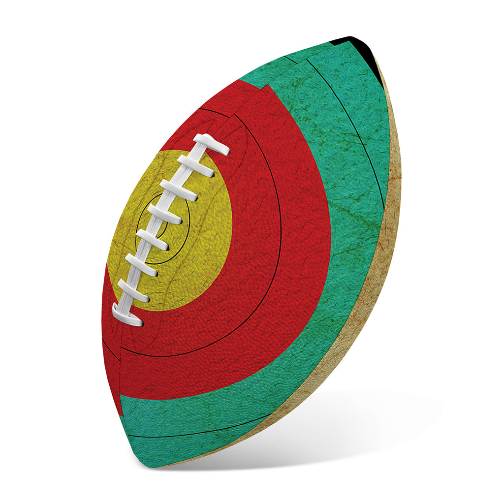 Grunge Bullseye Target Print Rugby Ball