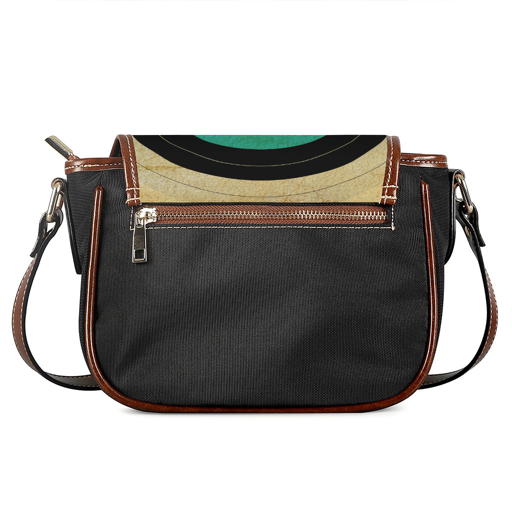 Grunge Bullseye Target Print Saddle Bag