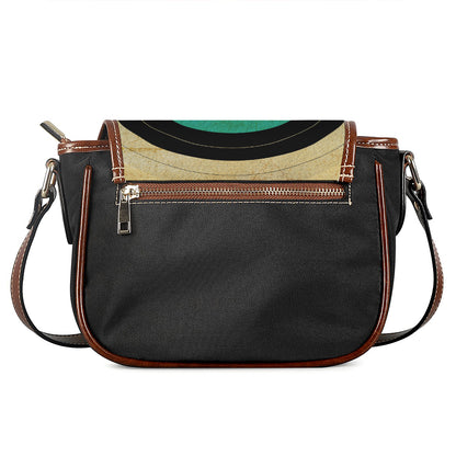 Grunge Bullseye Target Print Saddle Bag