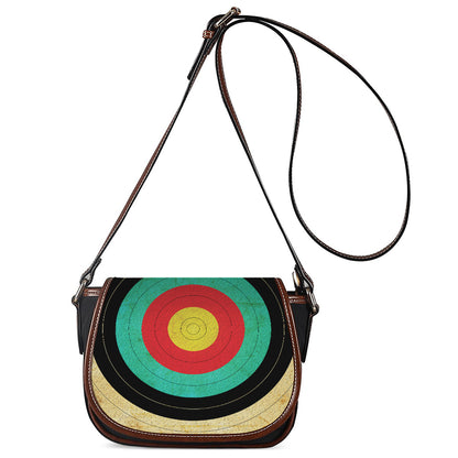 Grunge Bullseye Target Print Saddle Bag