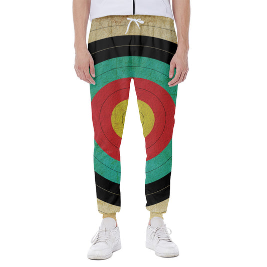Grunge Bullseye Target Print Scuba Joggers