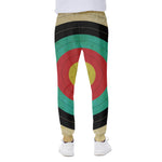 Grunge Bullseye Target Print Scuba Joggers