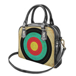 Grunge Bullseye Target Print Shoulder Handbag