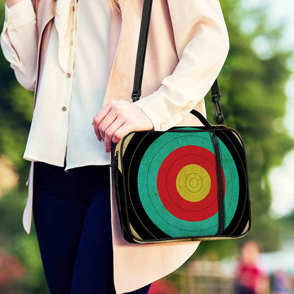 Grunge Bullseye Target Print Shoulder Strap Bible Bag