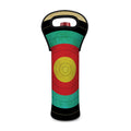 Grunge Bullseye Target Print Single Neoprene Wine Tote