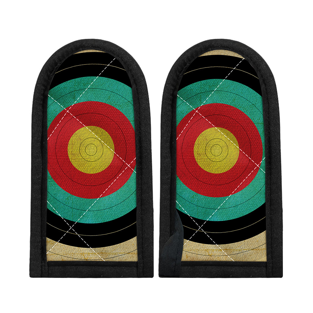 Grunge Bullseye Target Print Skillet Handle Cover