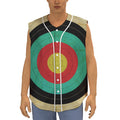 Grunge Bullseye Target Print Sleeveless Baseball Jersey