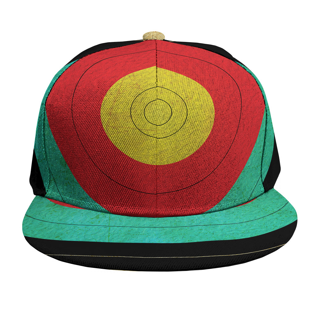 Grunge Bullseye Target Print Snapback Cap