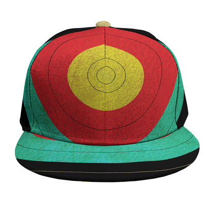 Grunge Bullseye Target Print Snapback Cap