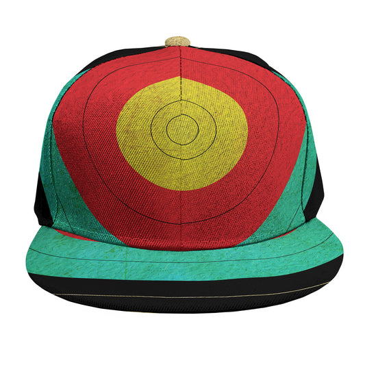 Grunge Bullseye Target Print Snapback Cap