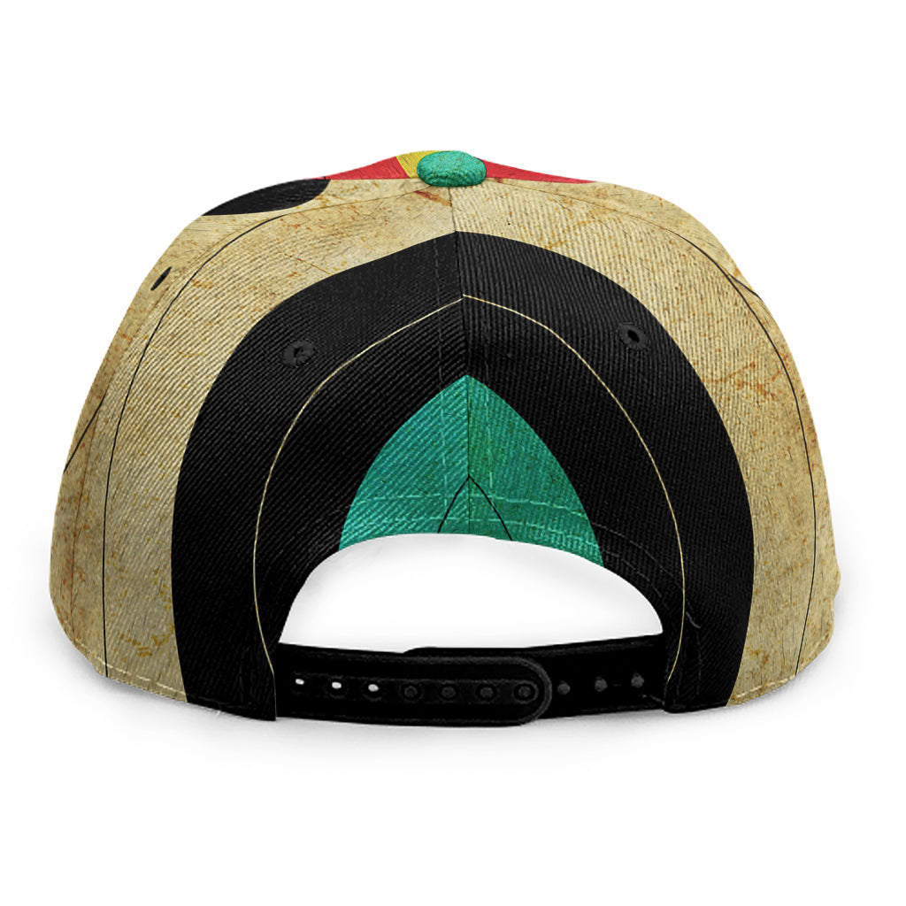 Grunge Bullseye Target Print Snapback Cap