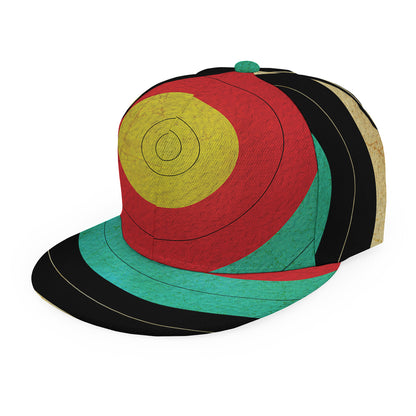 Grunge Bullseye Target Print Snapback Cap