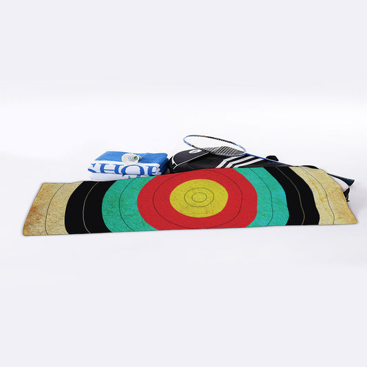 Grunge Bullseye Target Print Sports Towel