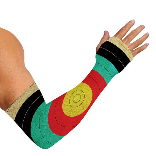 Grunge Bullseye Target Print Sun Protection Arm Sleeves