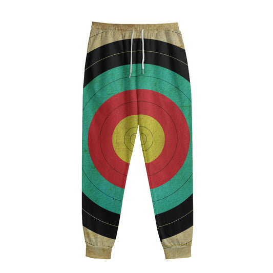 Grunge Bullseye Target Print Sweatpants