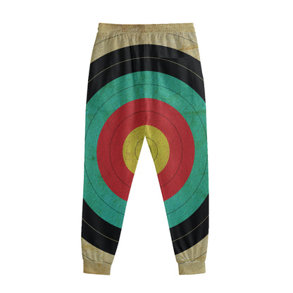 Grunge Bullseye Target Print Sweatpants