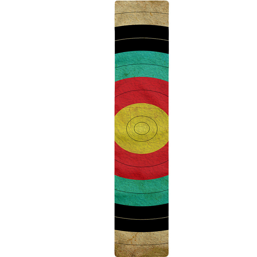 Grunge Bullseye Target Print Table Runner
