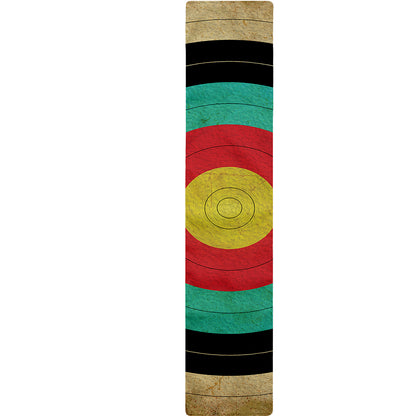 Grunge Bullseye Target Print Table Runner