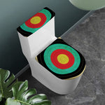 Grunge Bullseye Target Print Toilet Lid And Tank Cover Set