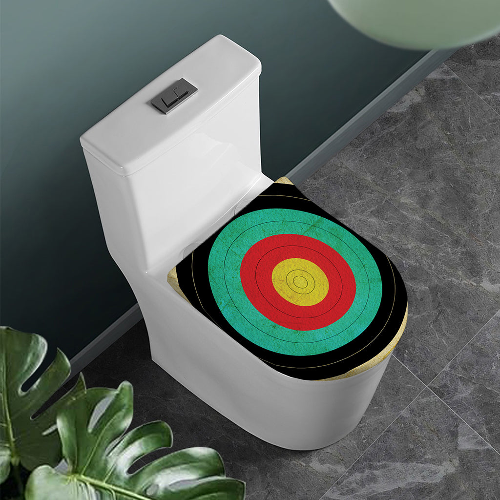Grunge Bullseye Target Print Toilet Lid Cover