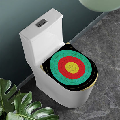 Grunge Bullseye Target Print Toilet Lid Cover